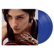 Gracie Abrams "daughter from hell" album cover shown with 2 cobalt blue vinyl records