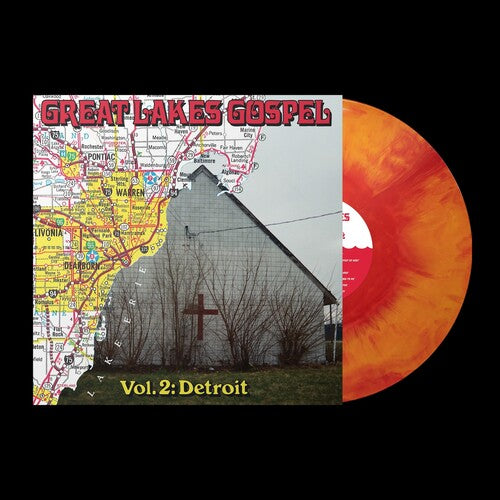 Great Lakes Gospel: Detroit album cover and fire vinyl