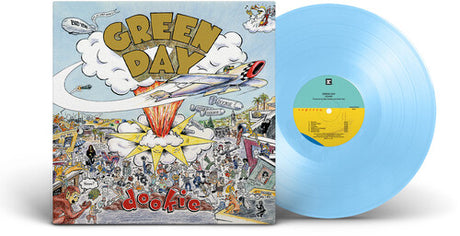 Green Day - Dookie album cover and baby blue vinyl. 