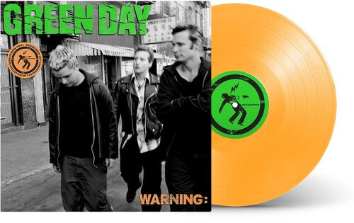 Green Day - warning album cover and orange vinyl