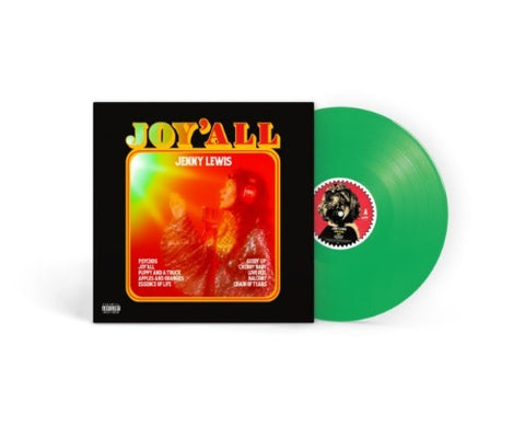 Jenny Lewis - Joy'all album cover and green vinyl. 