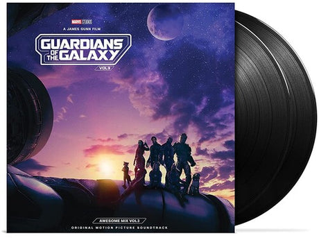 Guardians of the Galaxy: Awesome Mix Vol. 3 album cover with 2 black vinyl records
