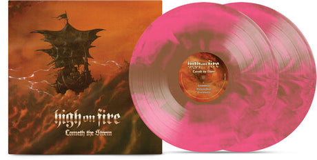 High On Fire - Cometh the Storm album cover and 2LP Pink & Brown Vinyl. 