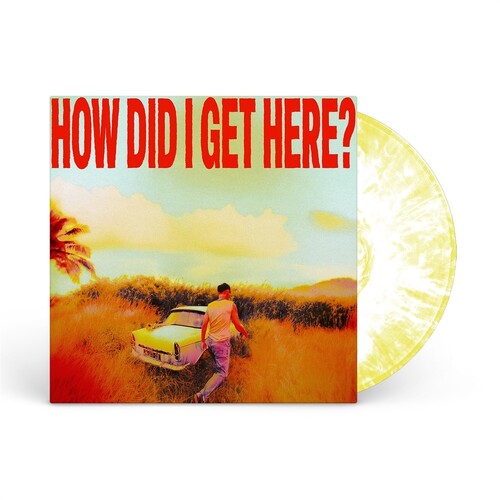 Louis Tomlinson - How Did I Get Here? album cover and white / yellow splatter vinyl
