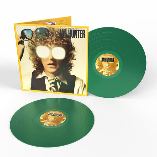 Ian Hunter - You're Never Alone with a Schizophrenic album cover shown with 2 green colored vinyl records