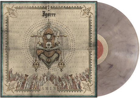 Igorrr - Amen album cover and tan smoke vinyl. 