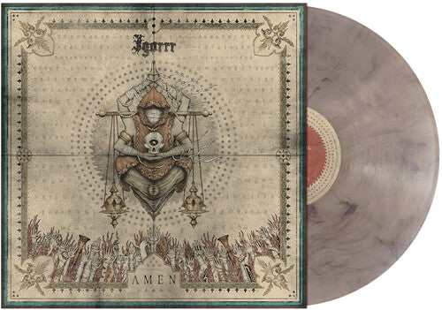 Igorrr - Amen album cover and tan smoke vinyl. 