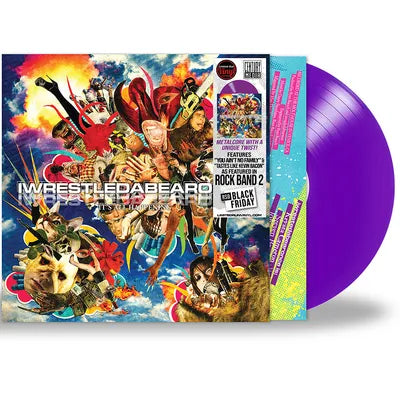 IWRESTLEDABEARONCE album cover and purple vinyl record