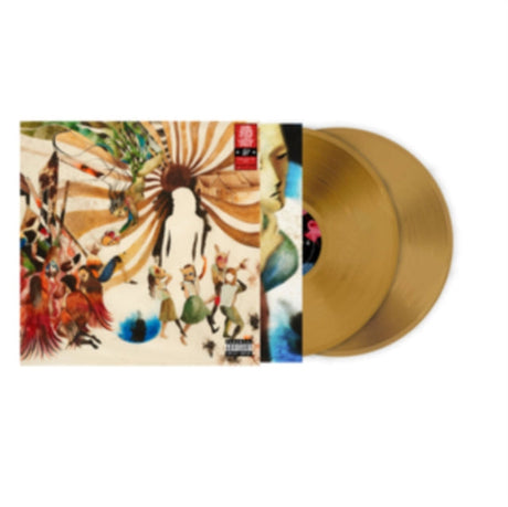 JID feat. 21 Savage and Baby Tate - God Does Like Ugly album cover and 2LP gold vinyl. 