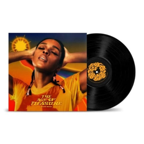 Janelle Monae - Age of Pleasure album cover and black vinyl. 