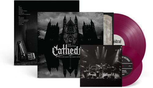 John Carpenter, Cody Carpenter, & Daniel Davies - Cathedral album cover and purple vinyl plus purple 7" single