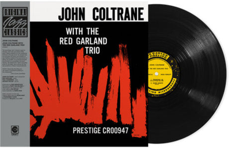 John Coltrane - John Coltrane with the Red Garland Trio album cover and black vinyl. 