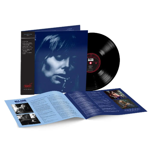 Joni Mitchell - Blue album cover, booklet, and vinyl