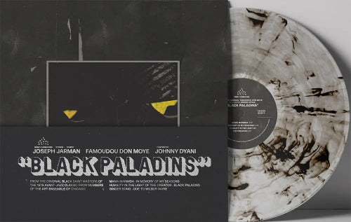 Joseph Jarman and Famoudou Don Moye - Black Paladins album cover and grey smoke vinyl