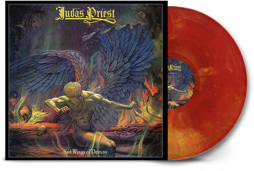 Judas Priest - Sad Wings of Destiny (Original 1976 Masters) album cover and orange/red vinyl