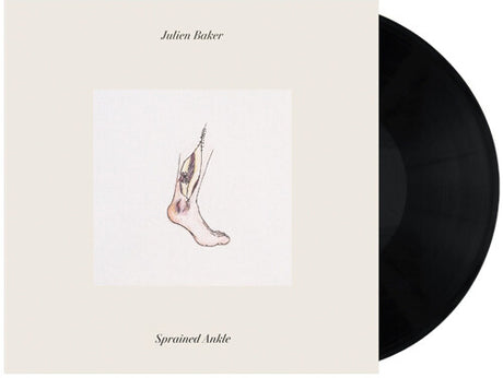 Julien Baker - Sprained Ankle album cover and black vinyl. 
