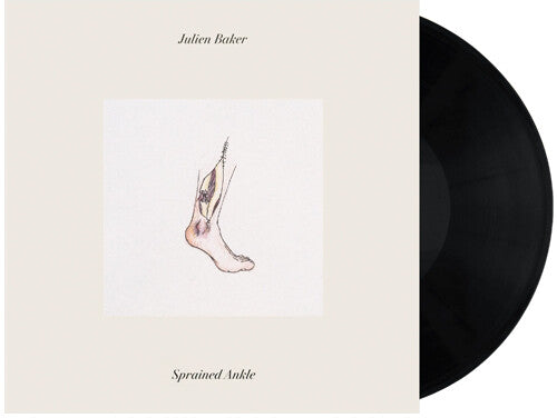 Julien Baker - Sprained Ankle album cover and black vinyl. 