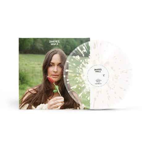 Kacey Musgraves - Deeper Well album cover and transparent spilled milk vinyl. 