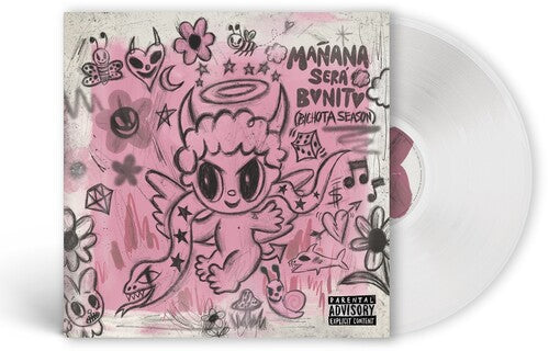 Karol G - Manana Sera Bonito (bichota season) album cover, shown with clear colored vinyl record
