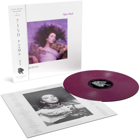 Kate Bush - Hounds of Love album cover, insert, and purple vinyl. 