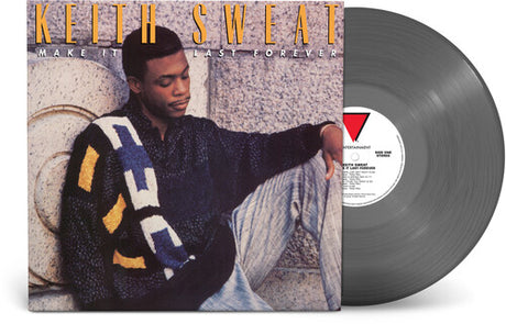 Keith Sweat - Make It Last Forever album cover and black ice vinyl. 