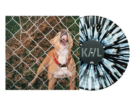 Knocked Loose - Pop Culture album cover and black ice w/ white splatter vinyl