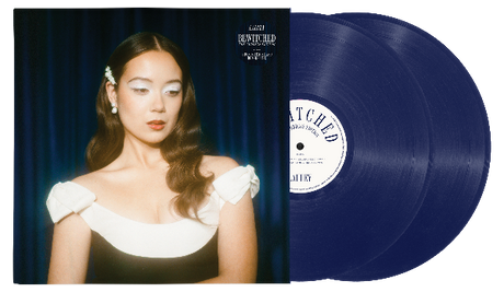 Laufey - Bewitched: The Goddess Edition album cover shown with 2 dark blue colored vinyl records