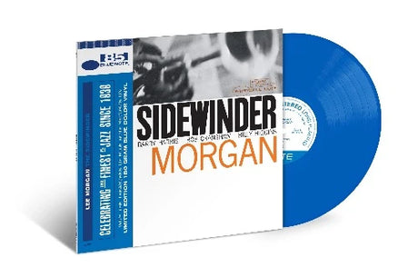 Lee Morgan - Sidewinder album cover and blue vinyl. 