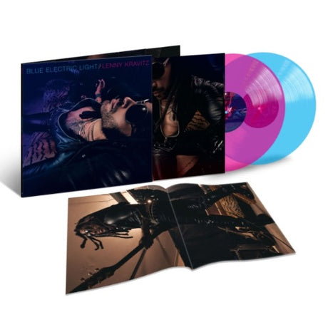 Lenny Kravitz - Blue Electric Light album cover, inserts 2LP Pink & Blue Vinyl. 