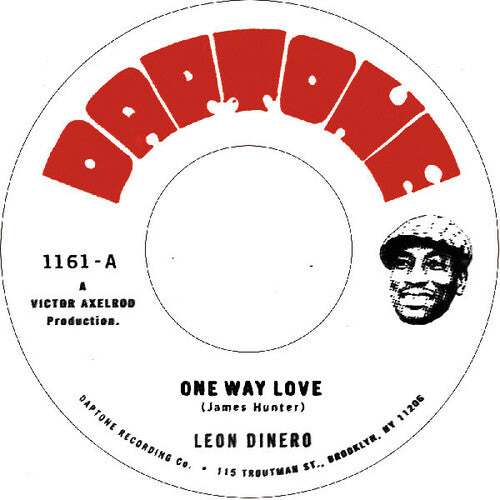 Leon Dinero - One Way Love 7" single label. 