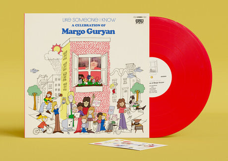 Like Someone I Know: A Celebration of Margo Guryan album cover and red vinyl. 