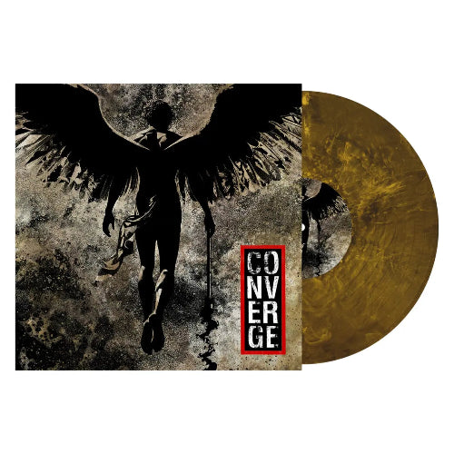 Converge - Love is Not Enough album cover and gold vinyl. 