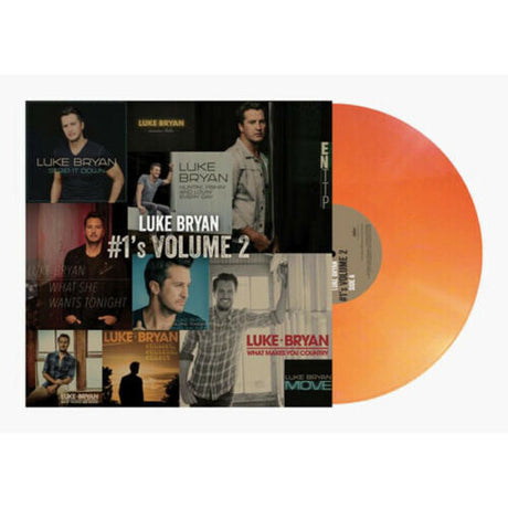 Luke Bryan - #1's Volume 2 album cover and Tangerine colored Vinyl.