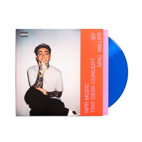 Mac Miller - NPR Music Tiny Desk Concert album cover with translucent blue vinyl record