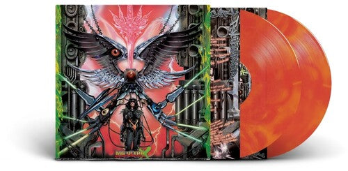 Machine Girl - Psycho Warrior album cover and 2LP orange galaxy vinyl 