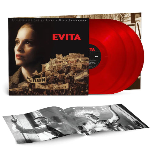 Madonna - Evita album cover and 3LP red vinyl. 