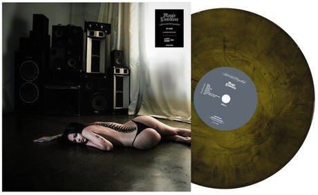 Maggie Lindemann - I Feel Everything album cover and green swirl vinyl.  