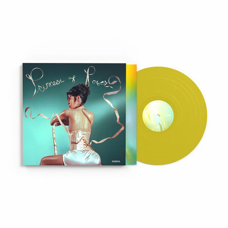 Marina -Princess Of Power album cover and yellow vinyl. 