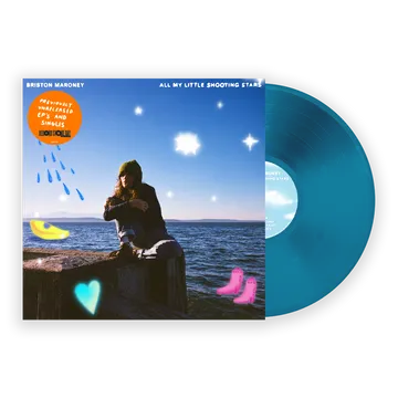 Briston Maroney - All My Little Shooting Stars album cover and blue vinyl record
