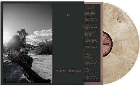 Melissa Etheridge - Rise album cover and tan marble vinyl