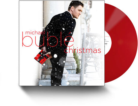 Michael Buble - Christmas album cover shown with red vinyl record