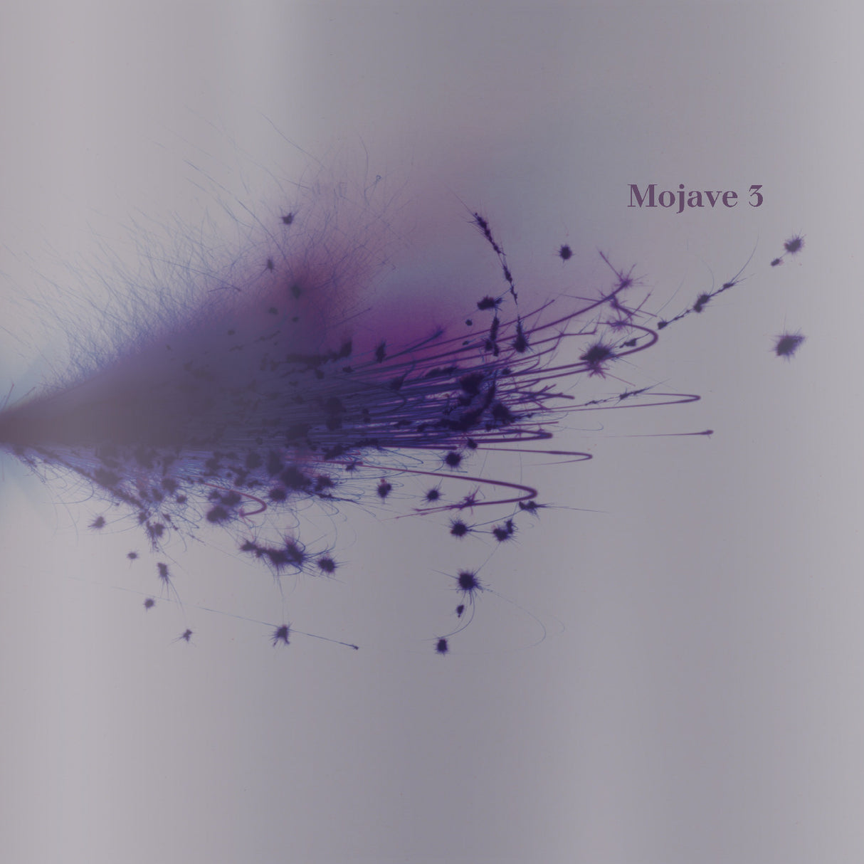 Image of Mojave 3 Ask Me Tomorrow Album cover with abstract purple art design.