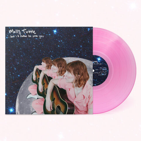 Molly Tuttle - ...But I'd Rather Be With You album cover and pink vinyl. 