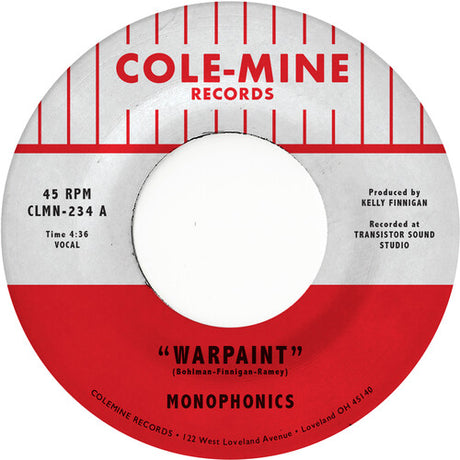 Monophonics & Kelly Finnigan - Warpaint / Crash & Burn 7" label. 