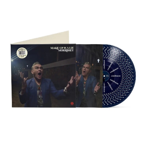 Morrissey - Make-Up Is a Lie album cover and zoetrope vinyl. 