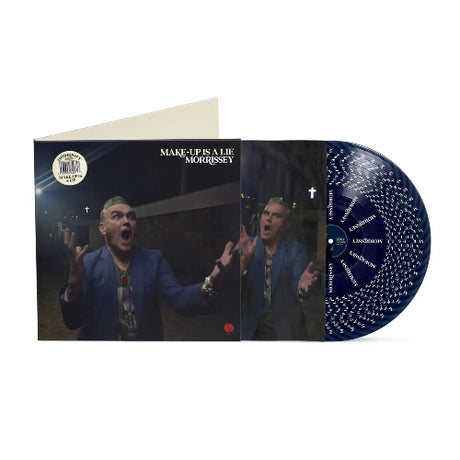 Morrissey - Make-Up Is a Lie album cover and zoetrope vinyl. 