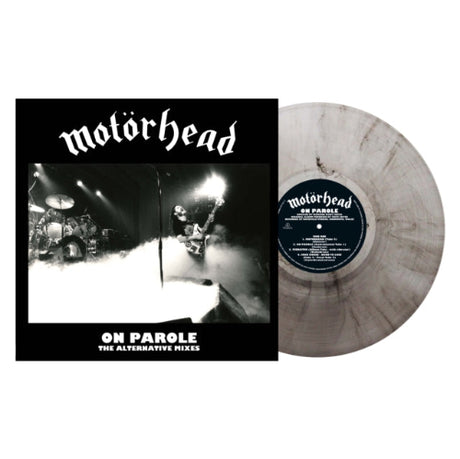 Motorhead - On Parole The Alternative Mixes album cover and clear w/ black smoke vinyl  