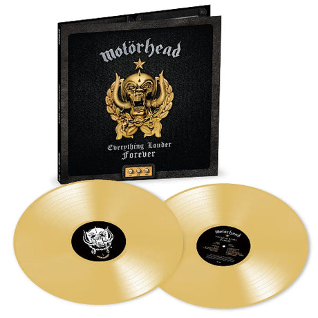 Motorhead - Everything Louder Forever album cover and 2LP gold vinyl