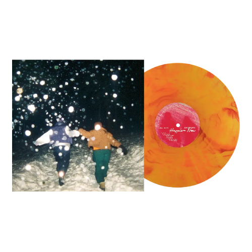 Movements - Happier Now album cover and orange swirl vinyl 
