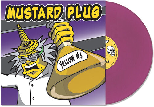 Mustard Plug Yellow #5 album cover and purple vinyl record